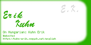 erik kuhn business card